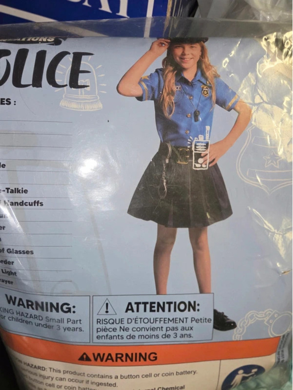 Police woman deluxe costume set 3t